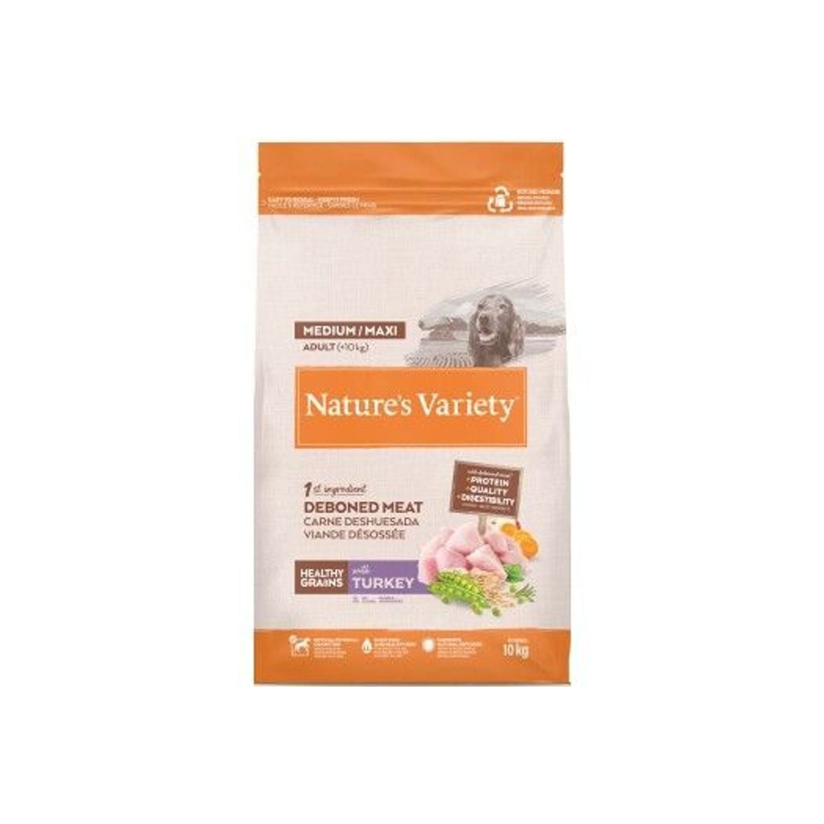 Croquettes Chien Adulte Dinde 10kg - Healthy Grain & Peau Brillante