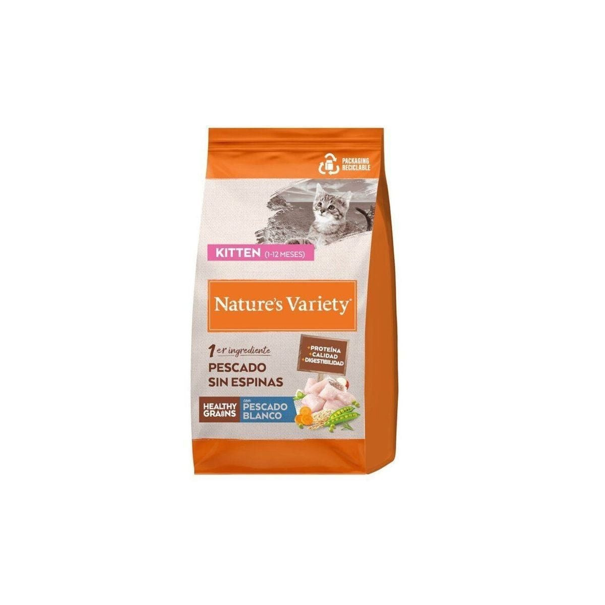 Croquettes Chaton Poisson Blanc 3 kg - Nature's Variety