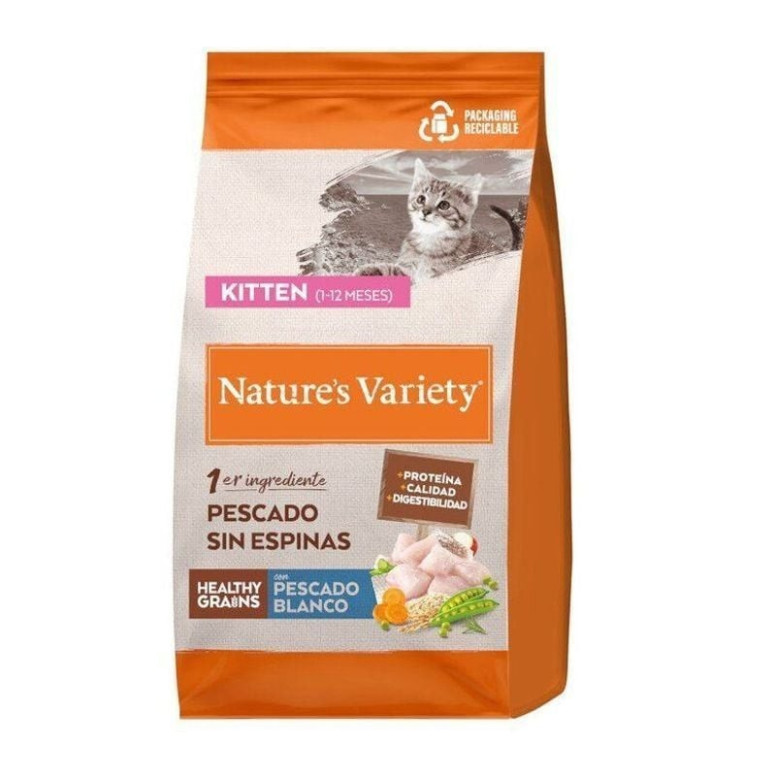 Croquettes Chaton Poisson Blanc 3 kg - Nature's Variety