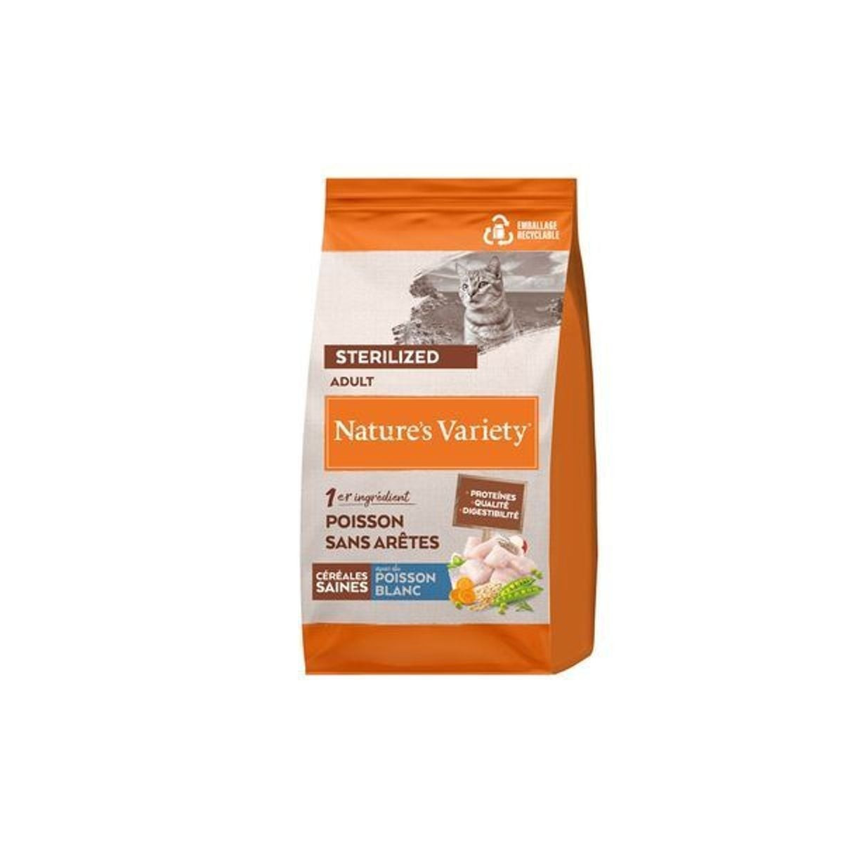 Croquettes Nature's Variety Poisson Chat Stérilisé 1,2kg