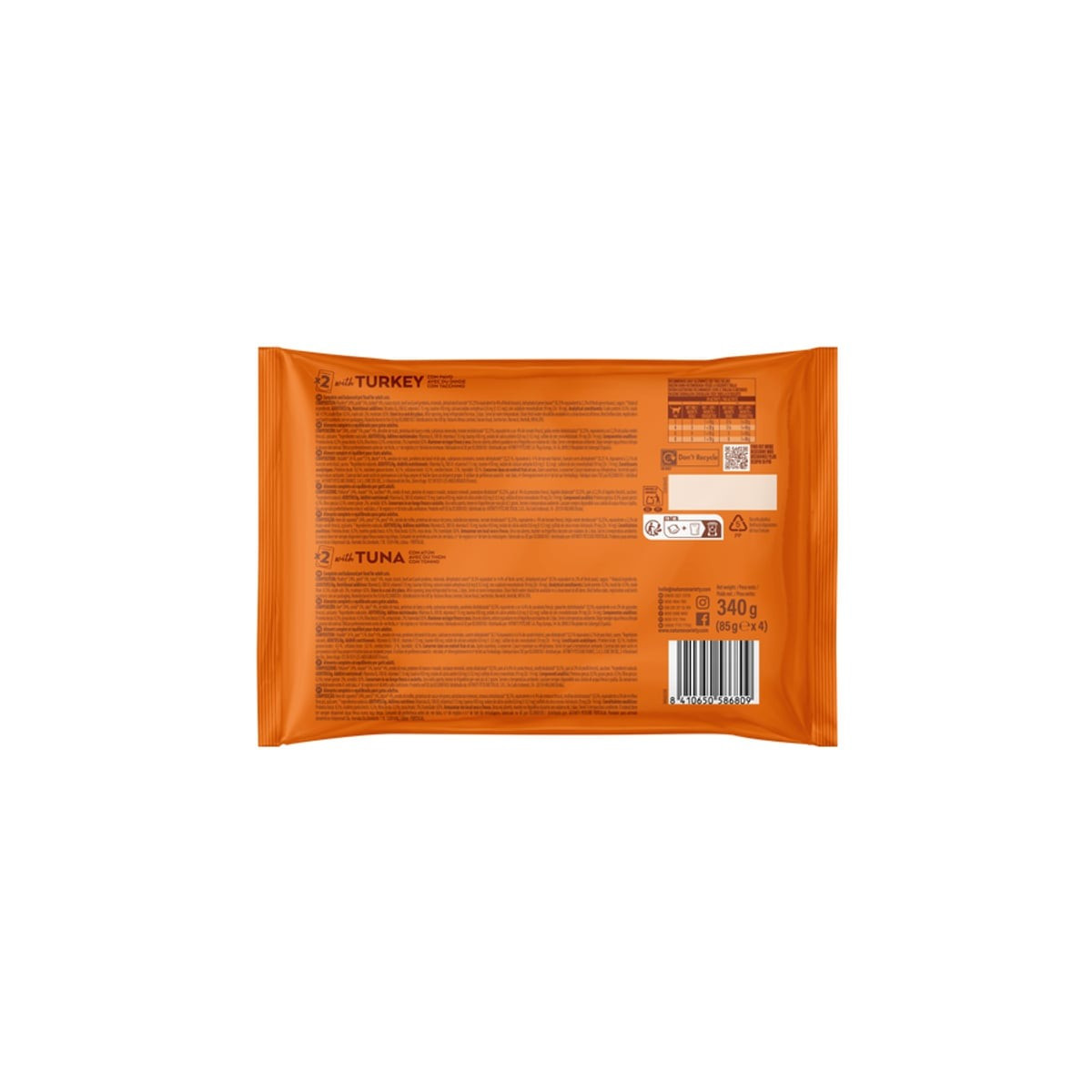 Nature's Variety pâtée chat dinde & thon 4x85g - Repas humide complet