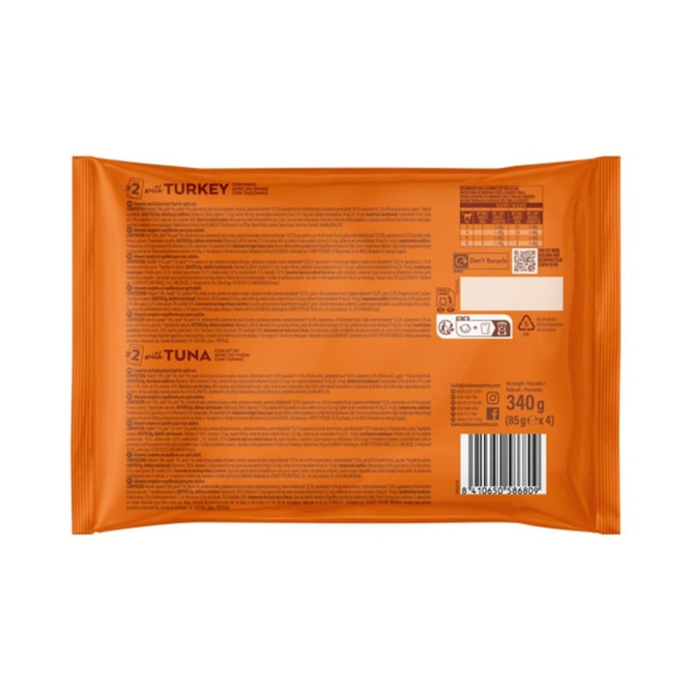 Nature's Variety pâtée chat dinde & thon 4x85g - Repas humide complet
