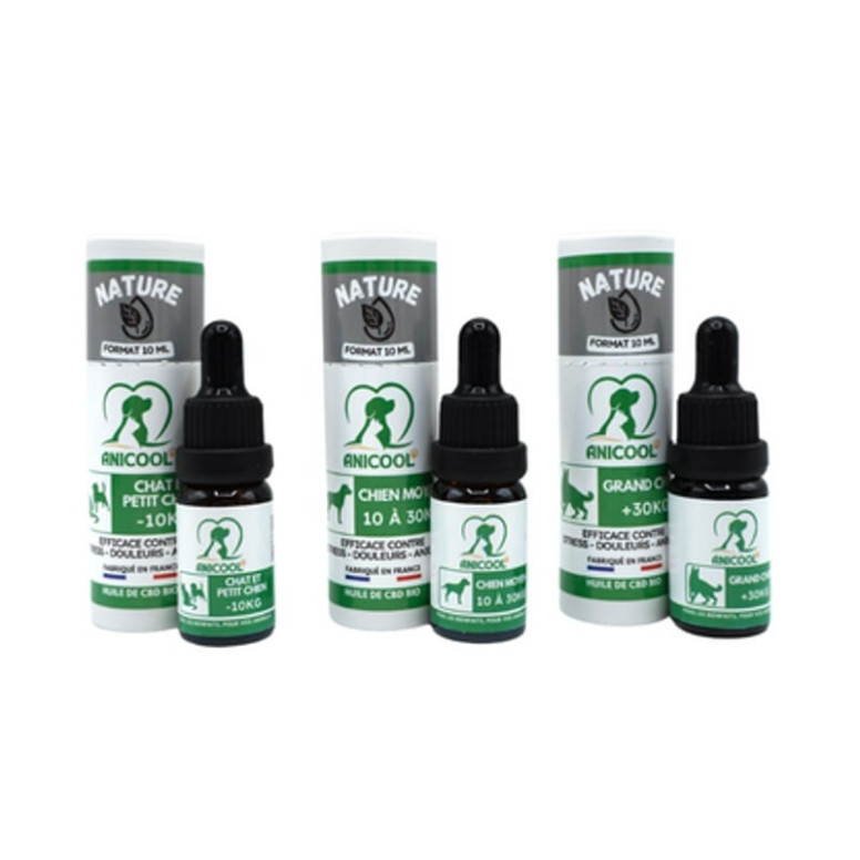 Huile Chanvre ANICOOL 10% - Grand Chien 10ml - Bien-être Articulations