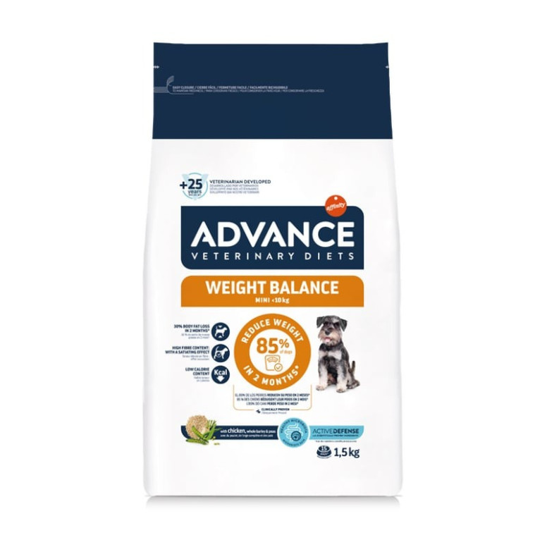 Croquettes Advance Diets Poulet - Contrôle Poids Chien Petit (3kg)