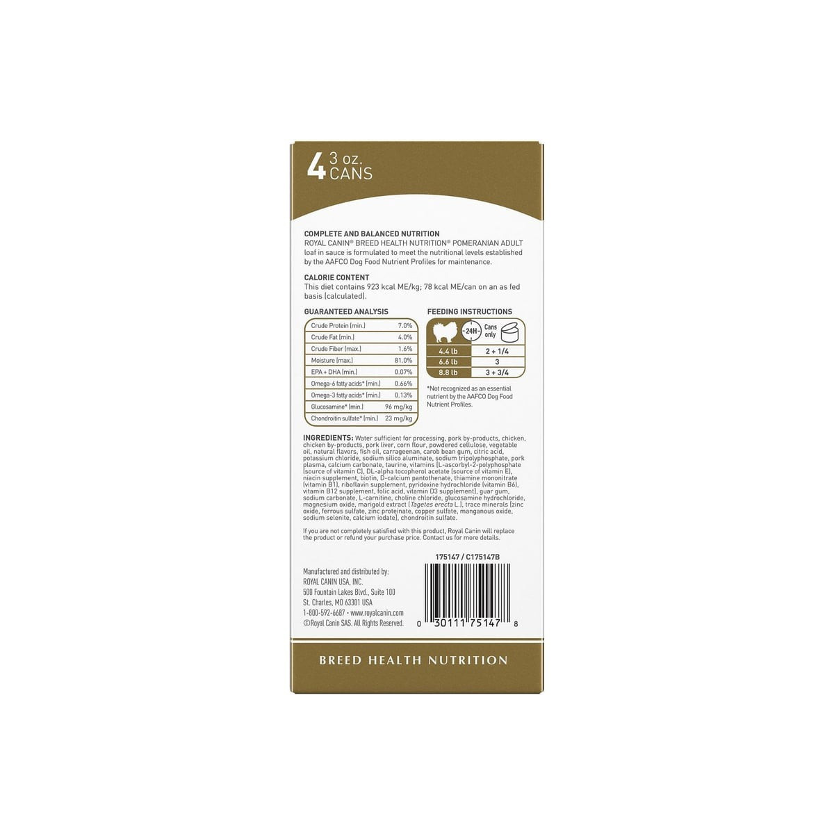Royal Canin Pâtée Pomeranian - Santé os & peau, 12x85g