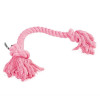 Jouet corde Duvo Floss rose - 2 nœuds pour chien - Hygiène dentaire