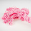 Jouet corde Duvo rose : 100% coton, 2 nœuds, santé dentaire pour chien