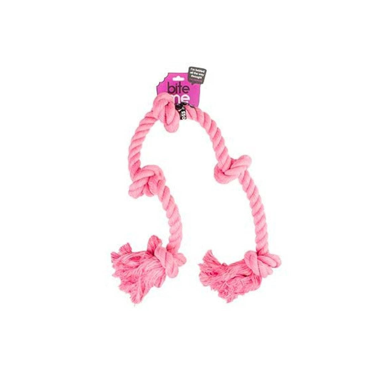 Jouet corde Floss 5 nœuds DUVO rose - Idéal pour chiens actifs