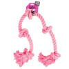 Jouet corde Floss 5 nœuds DUVO rose - Idéal pour chiens actifs