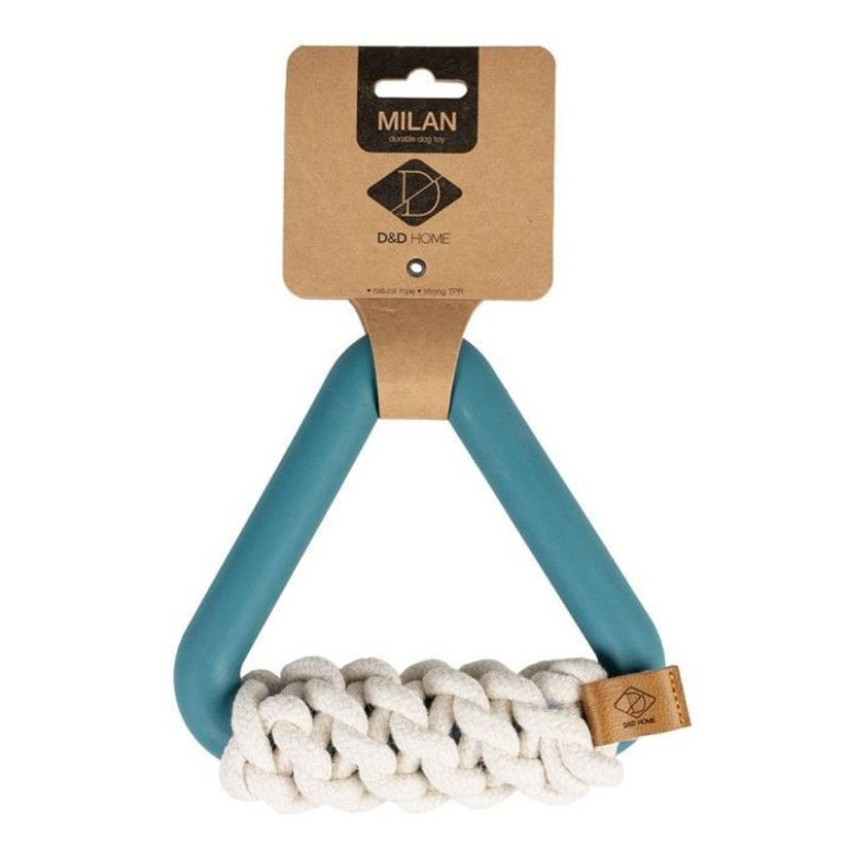 Jouet Duvo Milan bleu - Caoutchouc TPR + corde coton pour chien