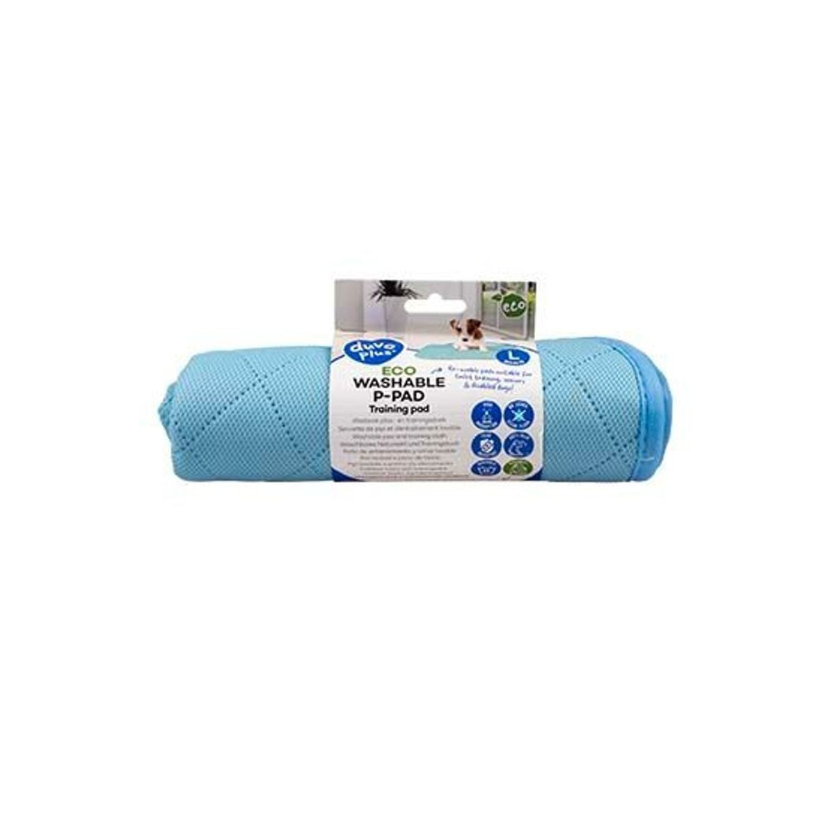 Tapis Duvo bleu - Lavable 60°C, absorption 4L - Éducation chien