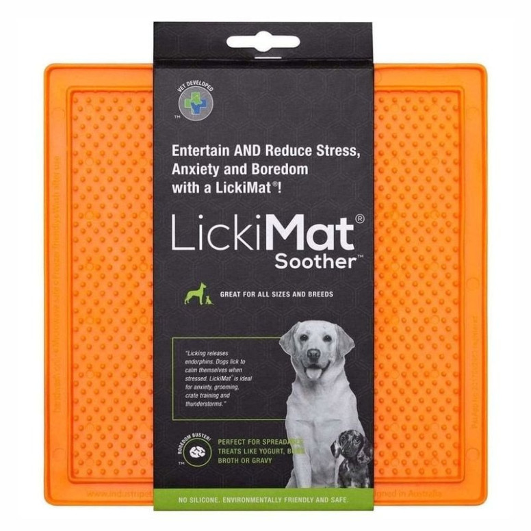 Lickimat Soother XL orange - Apaisement par léchage pour chien & chat