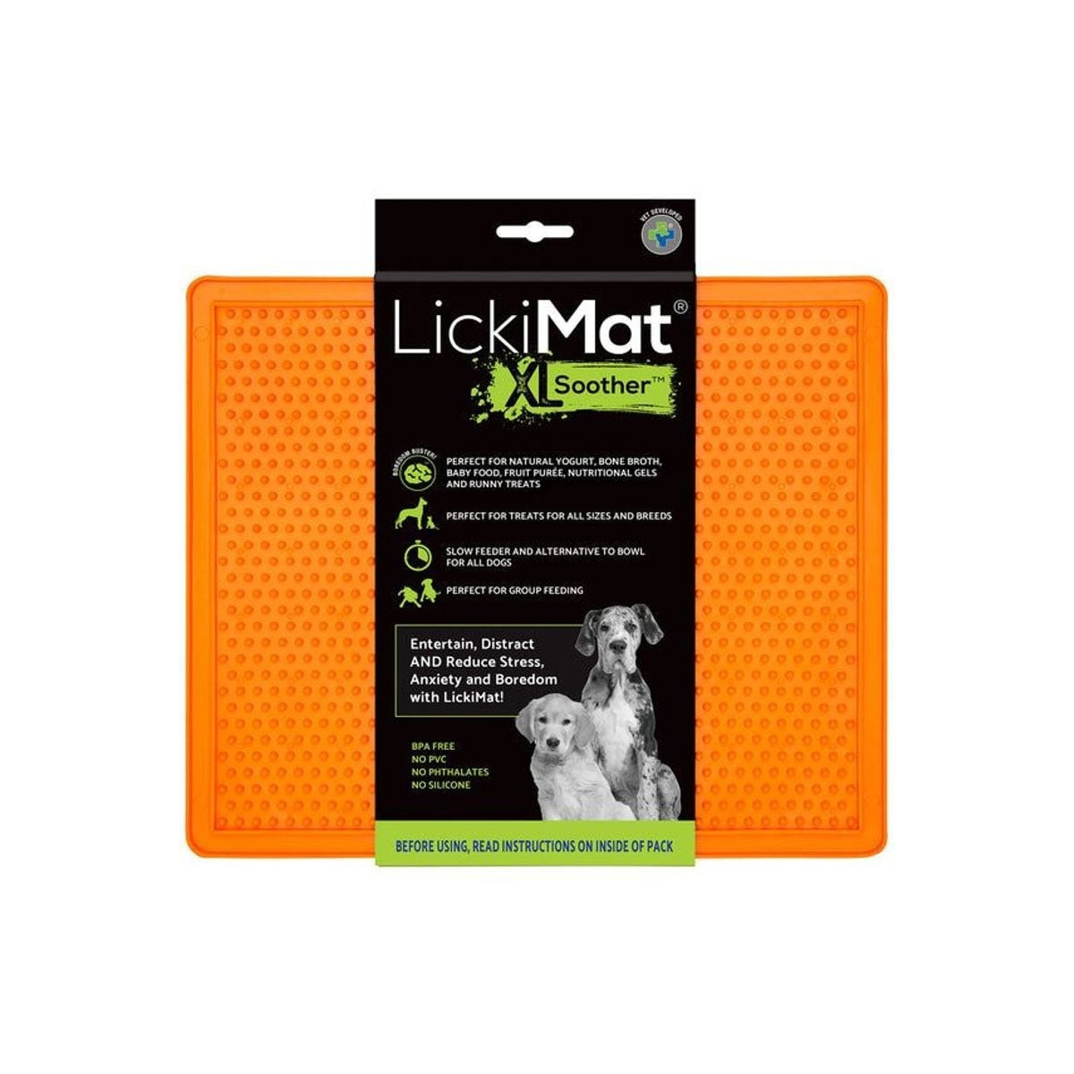 Lickimat Soother XL orange - Apaisement par léchage pour chien & chat