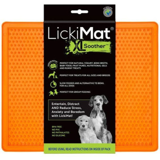 Lickimat Soother XL orange - Apaisement par léchage pour chien & chat