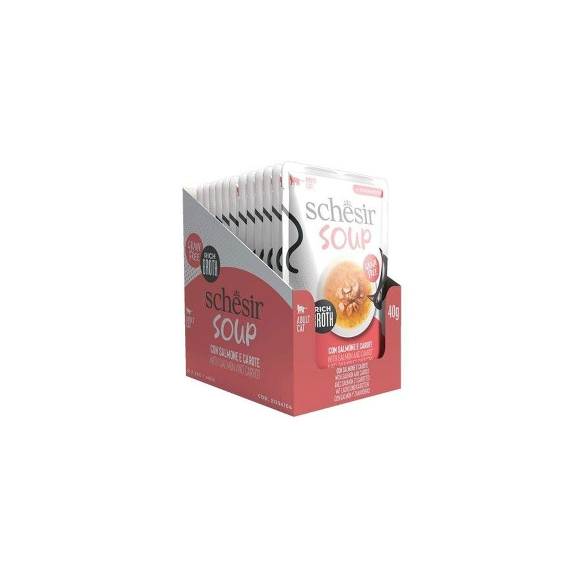 Soupe Schesir chat saumon-carotte : hydratation naturelle
