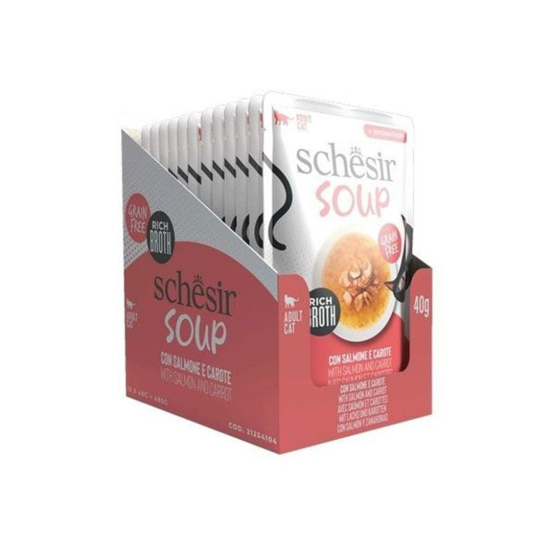 Soupe Schesir chat saumon-carotte : hydratation naturelle