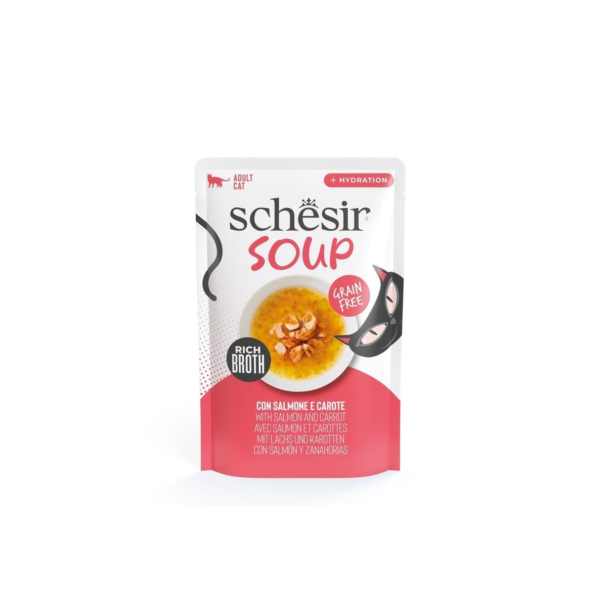 Soupe Schesir chat saumon-carotte : hydratation naturelle