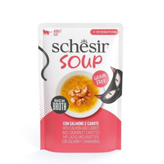 Soupe Schesir chat saumon-carotte : hydratation naturelle