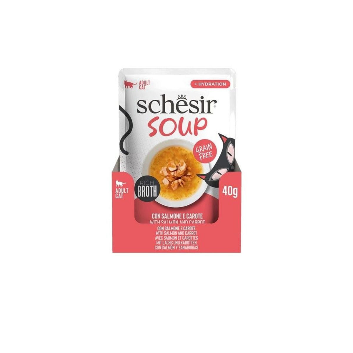 Soupe Schesir chat saumon-carotte : hydratation naturelle