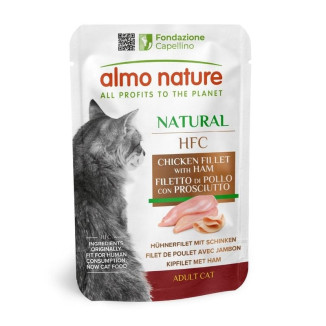 Nourriture chat Almo Nature poulet-jambon HFC, 55g, sans gluten