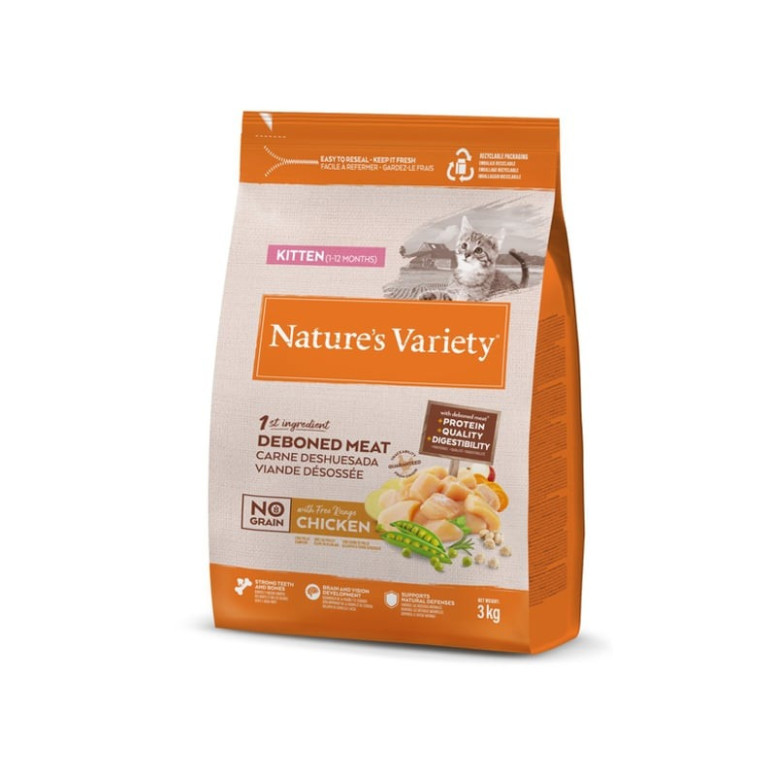 Croquettes Chatons Poulet 3kg Sans Céréales - Développement Optimal