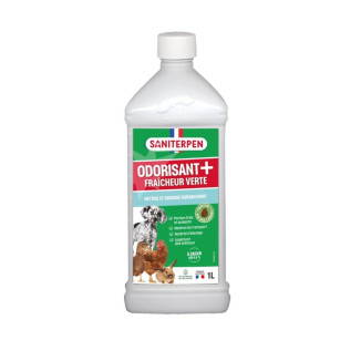 Saniterpen Fraîcheur Verte 5L : Désodorise chien/chat, efficace 8h