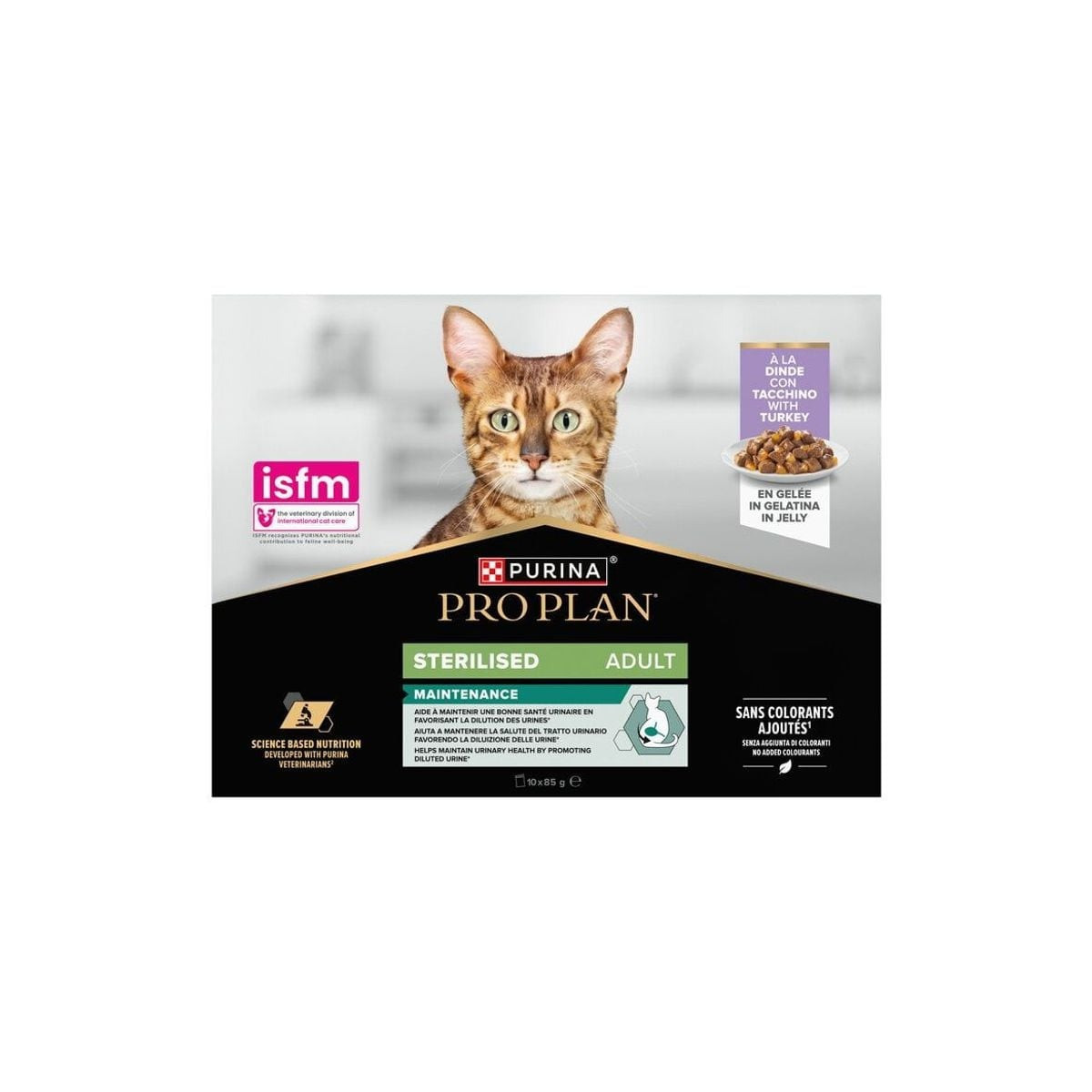 Pâtée Proplan dinde gelée pour chat stérilisé 850g