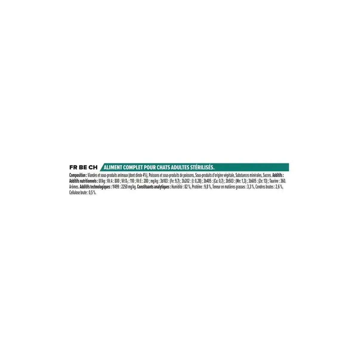 Pâtée Proplan dinde gelée pour chat stérilisé 850g