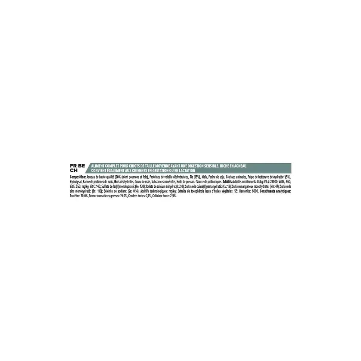 Proplan Croquettes Chiot Race Moyenne - Digestion Facile 12 kg