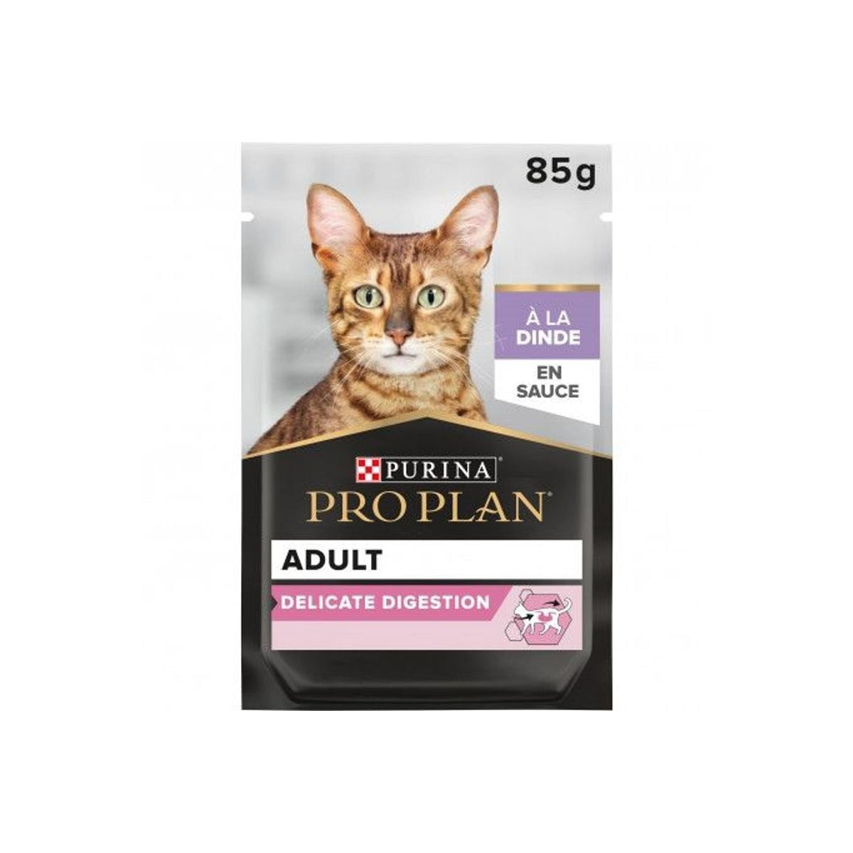 Pâtée Proplan dinde sauce 850g : Digestion douce pour chats sensibles