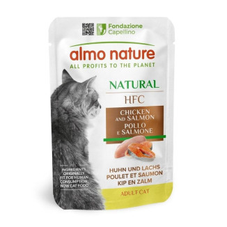 Almo Nature pâtée chat poulet saumon HFC - 55g - Sans gluten
