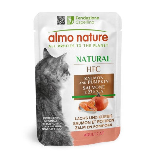 Almo Nature pâtée chat saumon potiron - HFC, riche en oméga-3