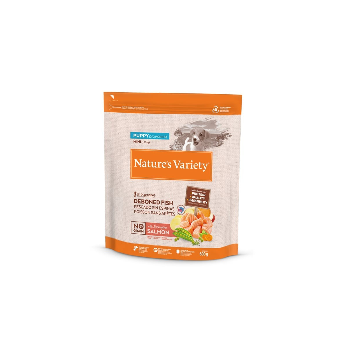Nature's Variety Croquettes Chiot Mini Saumon Sans Céréales 3kg