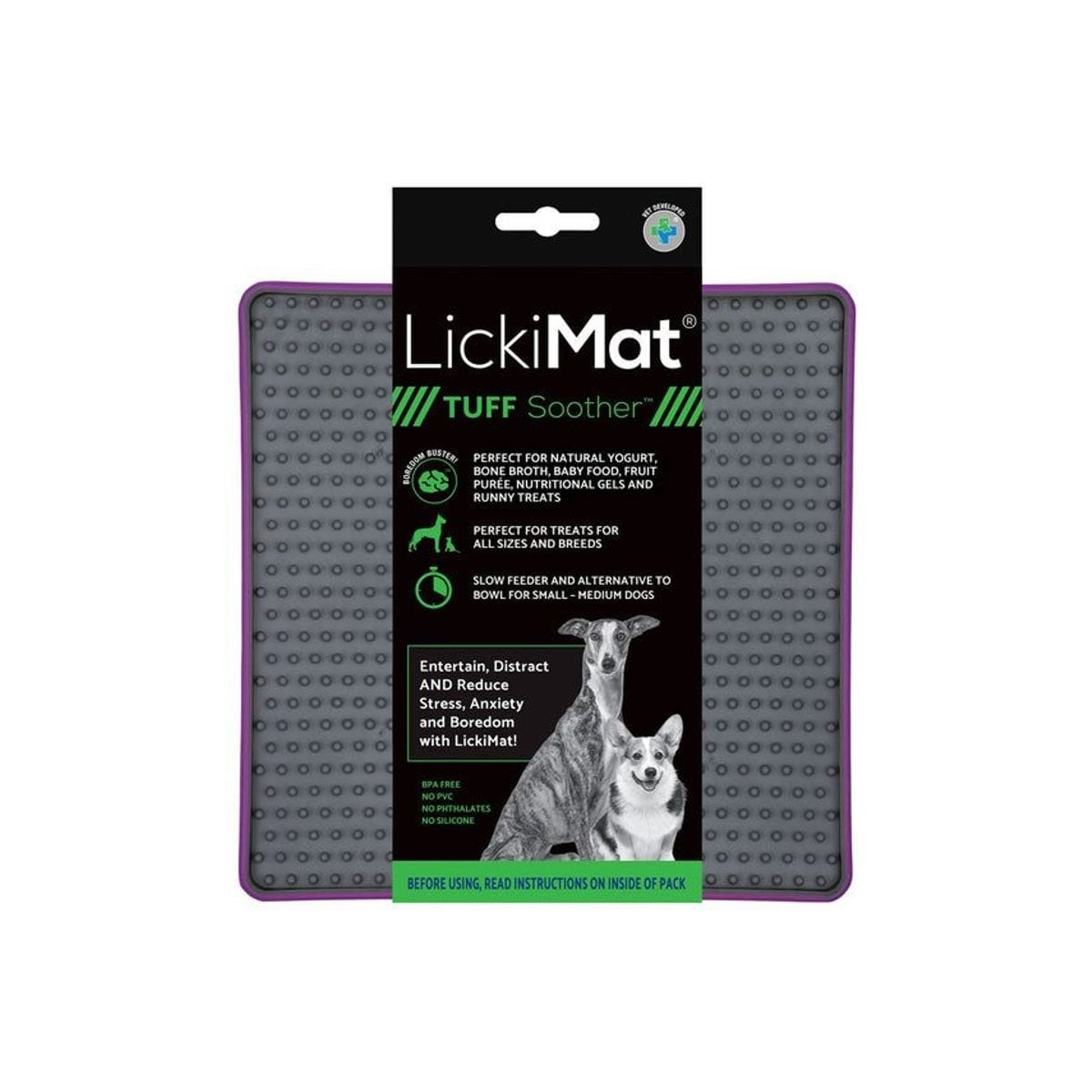 Gamelle Lickimat violet : Stimulation mentale et alimentation lente