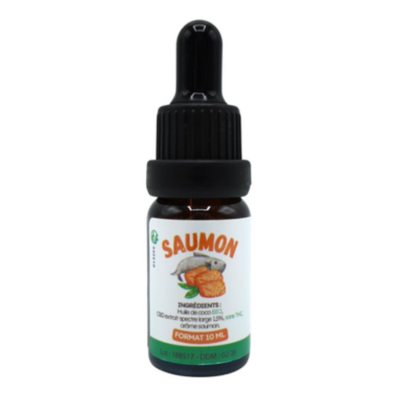 Huile Chanvre ANICOOL 1,5% Saumon - Bien-être Chat/Chien 10ml