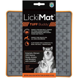 Lickimat Buddy Tuff Rouge : Gamelle à lécher robuste chien & chat
