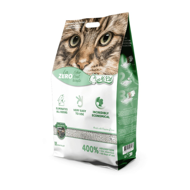 Litière MRCAT Super Premium Sans Parfum 15L - Bentonite Absorbante