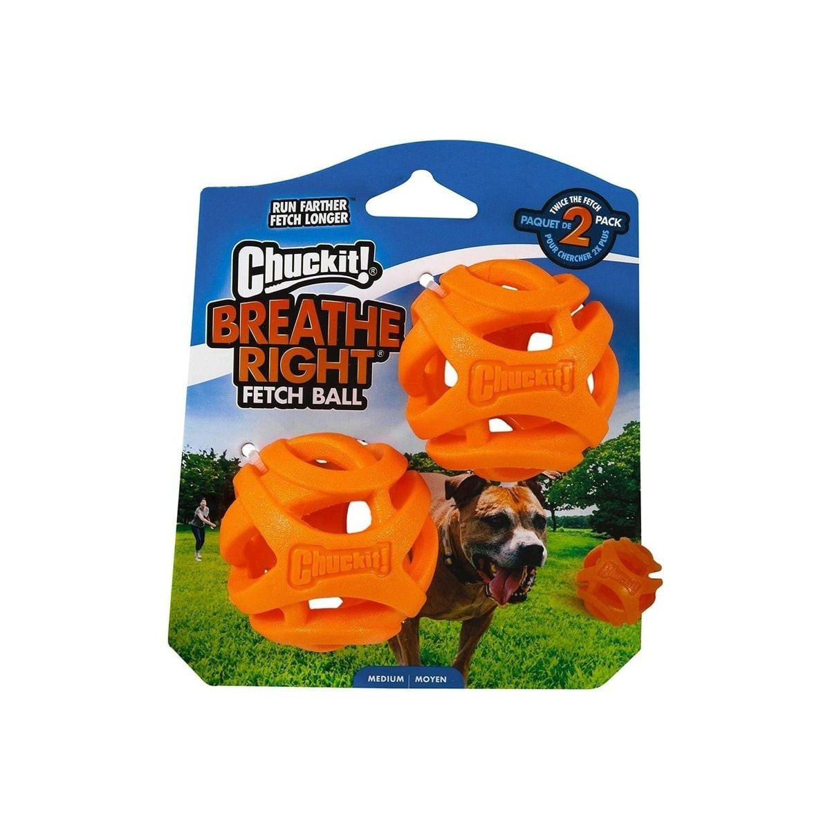 Jouet Chuckit! Air Fetch Ball M - 2 balles flottantes 6 cm pour chien