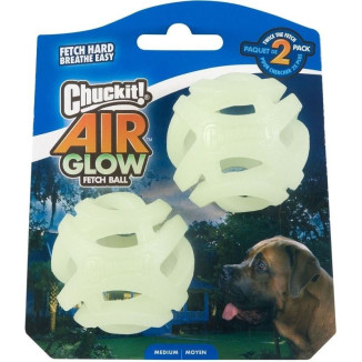 Jouet Chuckit! Air Glow - Balle Fetch Lumineuse pour Chien 20-60 lb