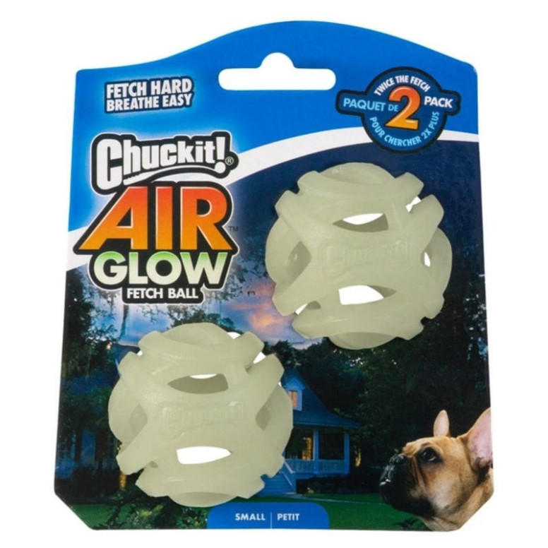 Jouet Chuckit! Air Glow Ball S - 2 balles lumineuses pour chien
