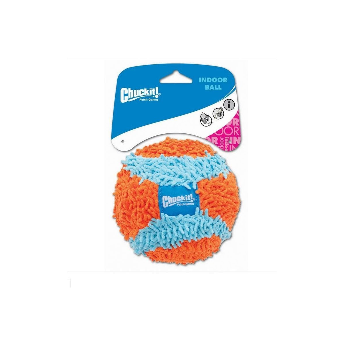 Balle Chuckit! Indoor - Jeu silencieux et durable pour chiens, 12 cm