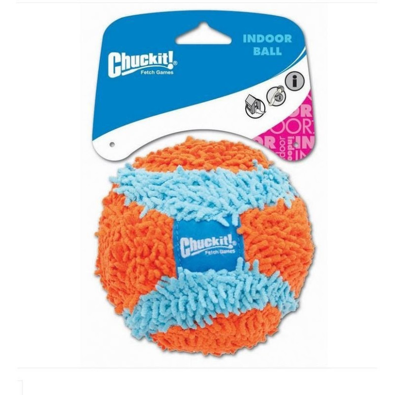 Balle Chuckit! Indoor - Jeu silencieux et durable pour chiens, 12 cm