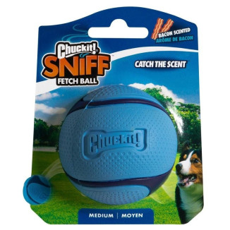 Jouet chien Chuckit! Bacon M - Parfum et rebond pour jeux dynamiques