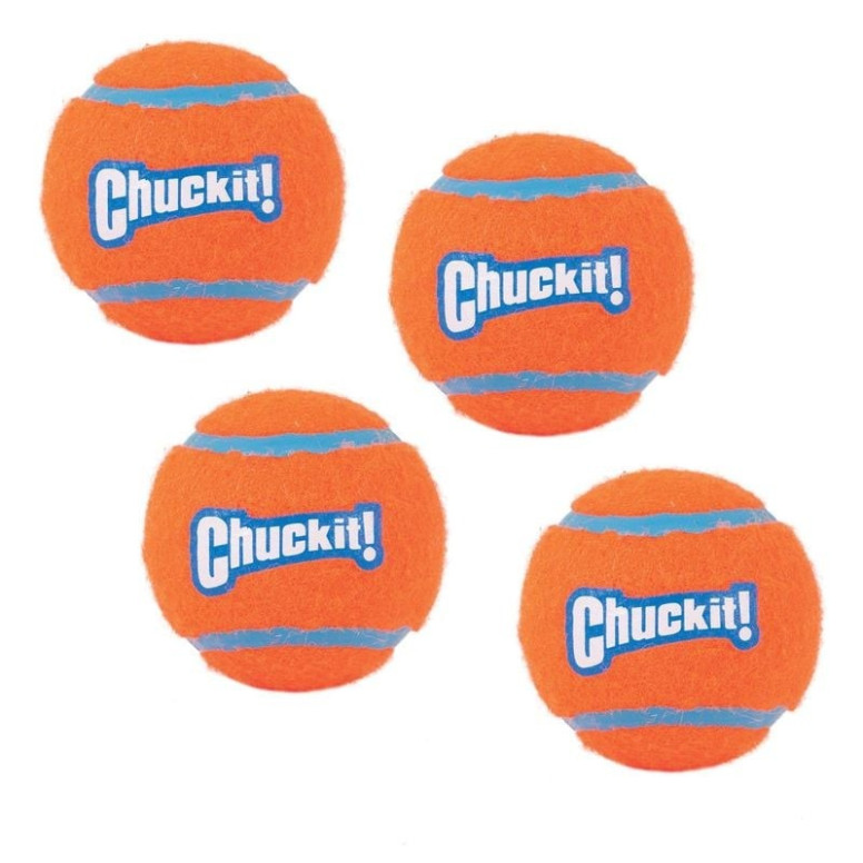 Chuckit! Balles tennis M - Lot 4, idéales jeux eau et lanceurs