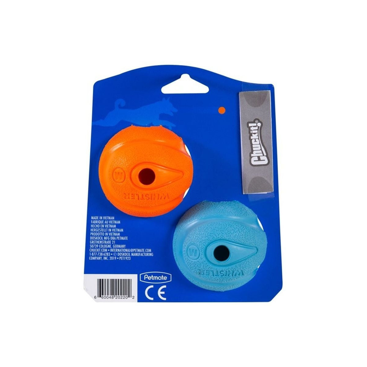 Pack 2 balles Chuckit! Whistler 6cm : Rebond optimal et son unique