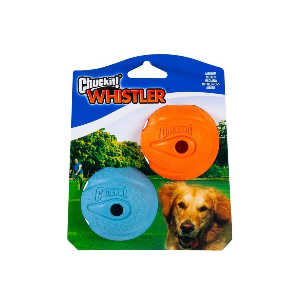 Pack 2 balles Chuckit! Whistler 6cm : Rebond optimal et son unique