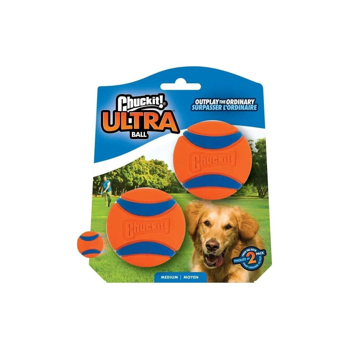 Chuckit! Ultra Ball M : rebond élevé, flottant et durable