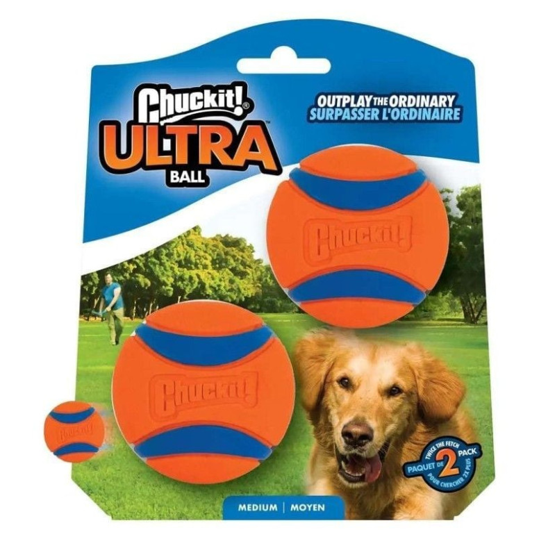 Chuckit! Ultra Ball M : rebond élevé, flottant et durable