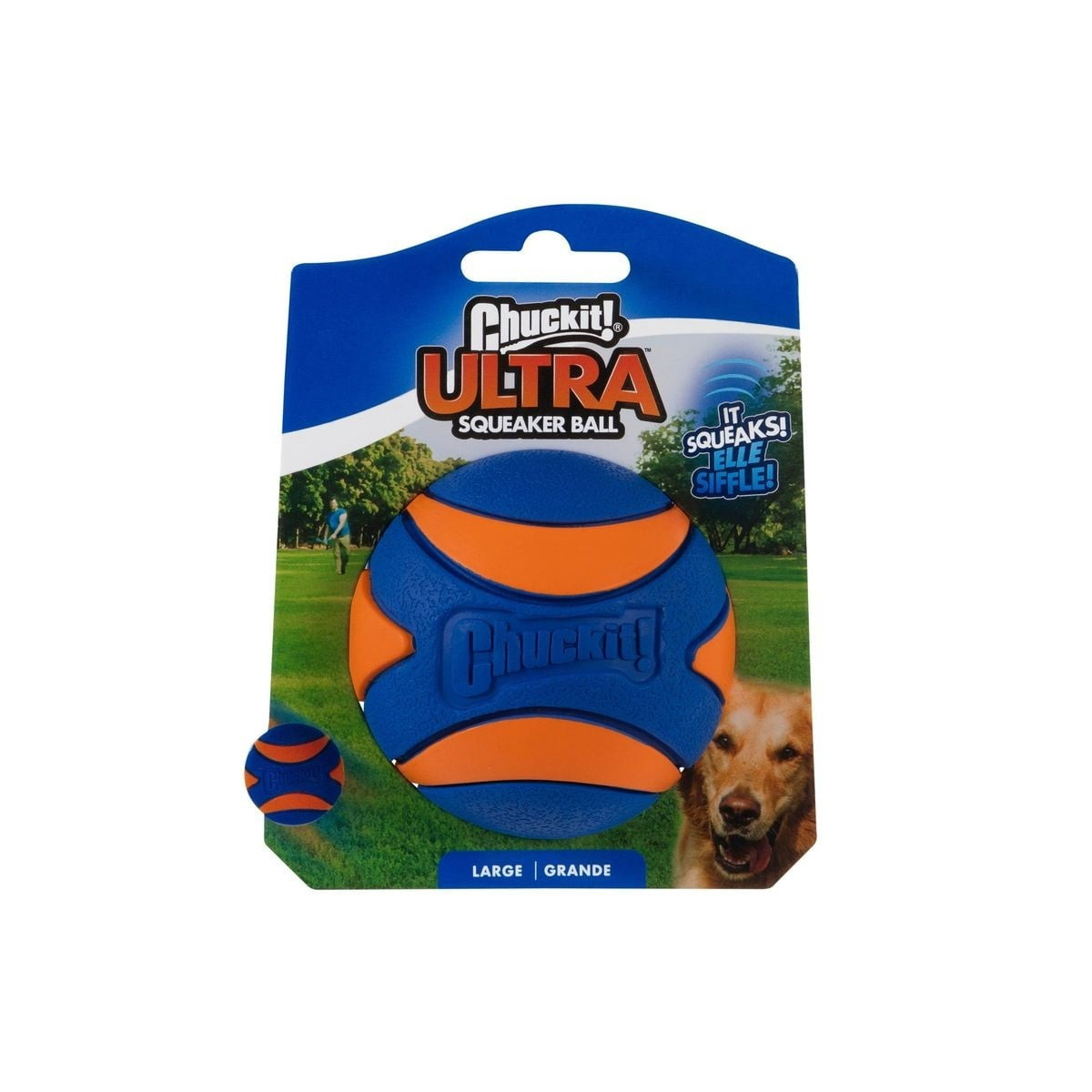 Balle Chuckit! Ultra Squeaker L 7cm - Jouet chien durable et bruyant