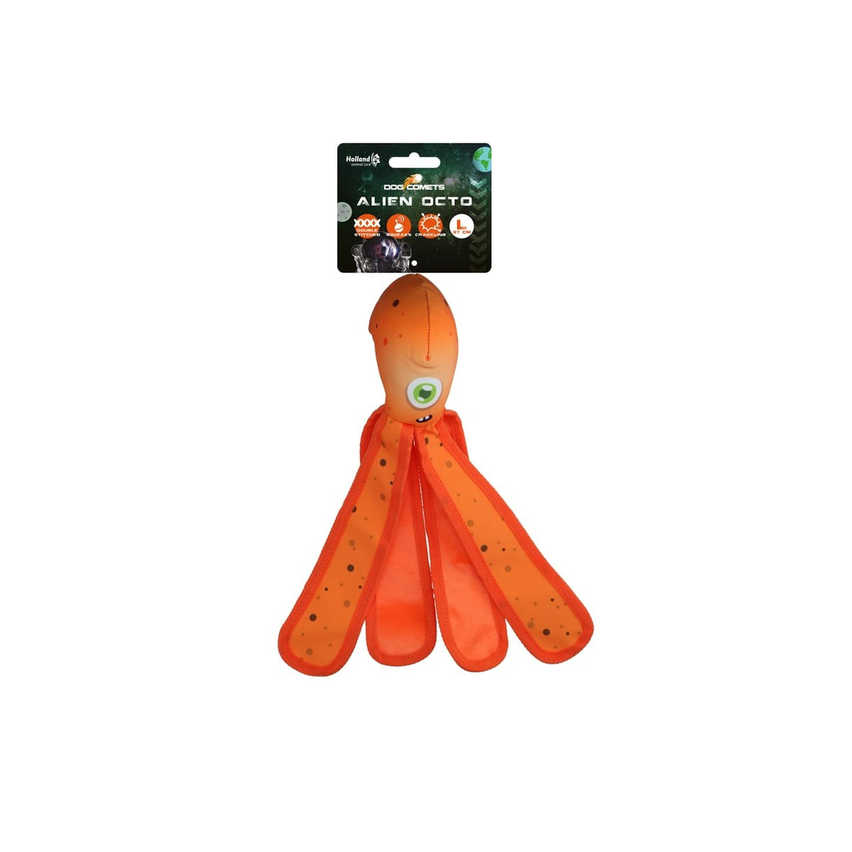 Jouet chien Dog Comets Alien Orange - 37cm - Flottant & crissant
